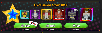 Anime Eternal Exclusive Star 17 x3