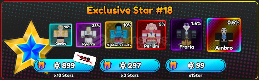 Anime Eternal Exclusive Star 18 x3 Anime Eternal Exclusive Star 18 x3