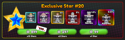 Anime Eternal Exclusive Star 20 x10