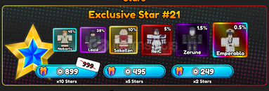 Anime Eternal Exclusive Star 21