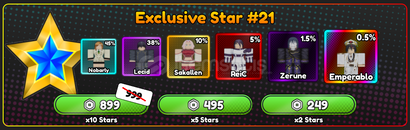 Anime Eternal Exclusive Star 21 x5 Anime Eternal Exclusive Star 21 x5