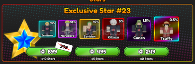 Anime Eternal Exclusive Star 23 x2