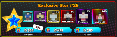 Anime Eternal Exclusive Star 25 x10