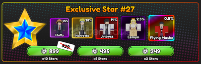 Anime Eternal Exclusive Star 27 x5