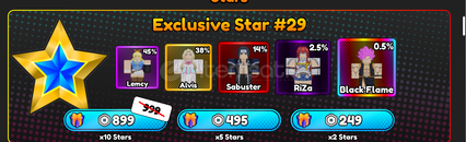 Anime Eternal Exclusive Star 29 x2