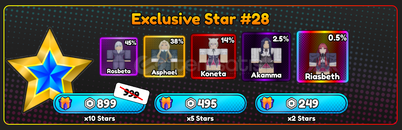 Anime Eternal Exclusive Star 28 x10