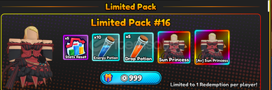 Anime Eternal Limited Pack 16