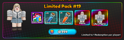 Anime Eternal Limited Pack 19