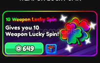 Anime Final Quest 10 Weapon Lucky Spin