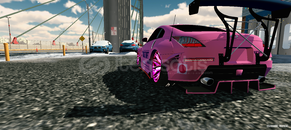 Anime kız çizimi pembe krom jant