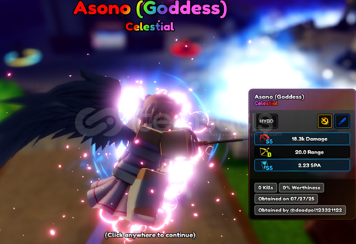 Anime Last Stand Asono (Goddess) Anime Last Stand Asono (Goddess)