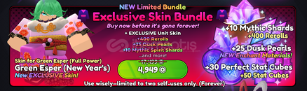 Anime Last Stand Exclusive Skin Bundle GİFT