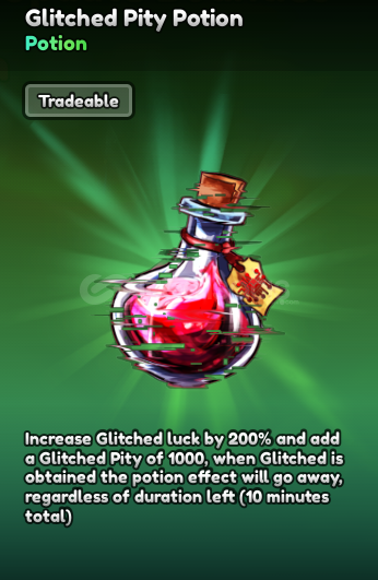 Anime Last Stand Glitched Pity Potion  Anime Last Stand Glitched Pity Potion