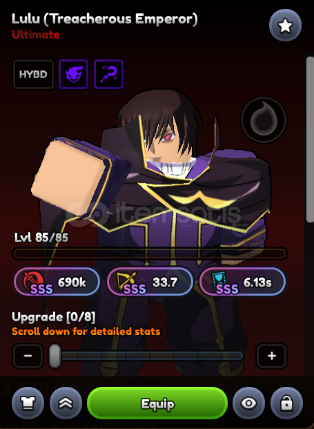 Anime Last Stand Lelouch (Lulu) Evo full SSS Anime Last Stand Lelouch (Lulu) Evo full SSS