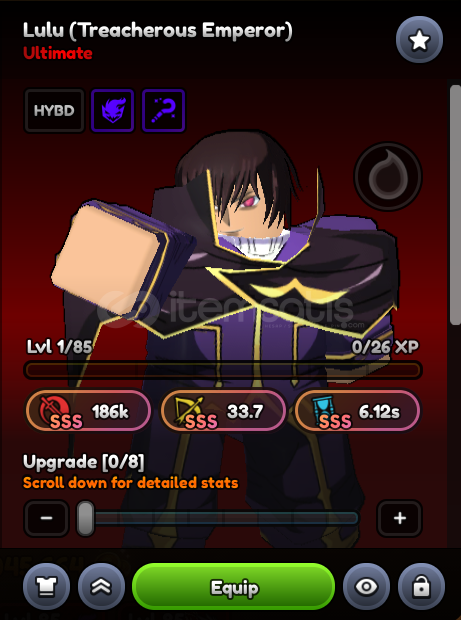 Anime Last Stand Lelouch (Lulu) Evo full SSS Anime Last Stand Lelouch (Lulu) Evo full SSS