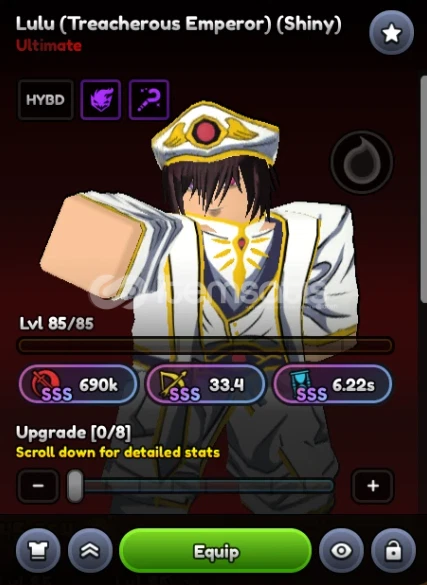 Anime Last Stand SHINY Lelouch (Lulu) Evo SSS Anime Last Stand SHINY Lelouch (Lulu) Evo SSS