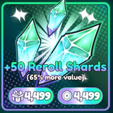 ✨Anime Reborn +50 Reroll Shards ✨