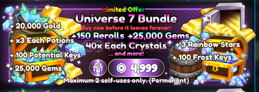 Anime Reborn Universe 7 Bundle 