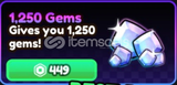 ✨Anime Vanguard 1.250 Gems✨(GİFT)