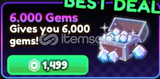 ✨Anime Vanguard 6,000 Gems✨(GİFT)