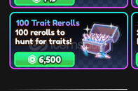 Anime Vanguards 100 Trait Reroll