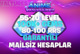 ⭐{Anime Vanguards}⭐100K+ Gemsli Hesaplar