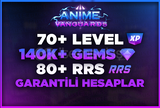 ⭐ Anime Vanguards 140/180k Gems Hesap