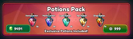 Anime Weapons Potions Pack