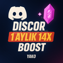 [ANINDA + BOTSUZ] 1 Aylık Discord 14X Boost