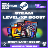 ⭐[ANINDA]⭐ 10 SET 1.000 STEAM XP - LVL BOOST