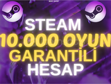 ⭐ANINDA⭐10.000 OYUN GARANTİLİ STEAM HESABI