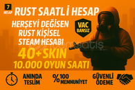 ⭐[ANINDA]⭐10.000+ SAAT SKİNLİ RUST HESABI⭐