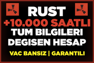 ⭐ANINDA⭐10.000+ SAATLİ SKİNLİ RUST HESABI⭐