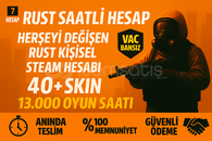 ⭐[ANINDA]⭐13.000+ SAAT SKİNLİ RUST HESABI⭐