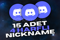 [Anında]⭐15 Adet 4 Harfli Nickname⭐