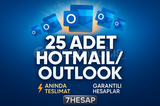 ⭐[ANINDA]⭐25 ADET OUTLOOK/HOTMAIL HESABI