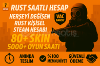 ⭐[ANINDA]⭐5.000+ SAAT SKİNLİ RUST HESABI⭐