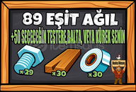 ⚡HIZLI 89 AĞIL YÜKSELTME TESTERE KÜREK SENİN⚡