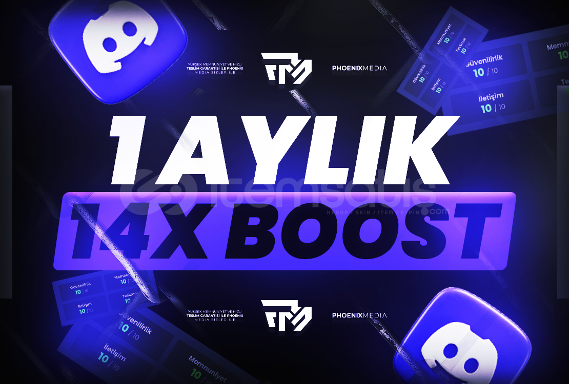 ⭐(Anında!)⭐Discord 1 Aylık 14x Boost ⭐(Anında!)⭐Discord 1 Aylık 14x Boost