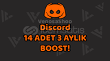 [ANINDA] DİSCORD 3 AYLIK 14 BOOST (14x)