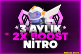 ⭐[ANINDA] Discord 3 Aylık 2x Boost Nitro⭐