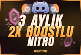 ⭐ DİSCORD 3 AYLIK NİTRO + 2X BOOST⭐