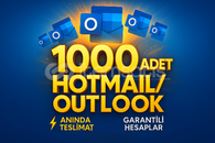 ⭐[ANINDA OTO]⭐1000 ADET OUTLOOK/HOTMAIL HESABI
