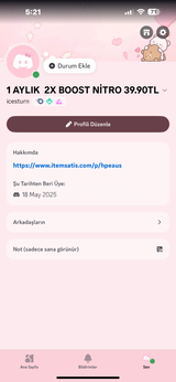 ✨ Anında Teslim! 1 Aylık Nitro’lu Hesaplar ⭐