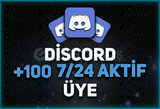 ANLIK | 100 Adet Discord 7/24 Aktif Üye