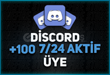 ANLIK | 100 Adet Discord 7/24 Aktif Üye