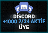 ANLIK | 1000 Adet Discord 7/24 Aktif Üye