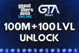 ⭐GTA Online 100M + 100 Level +Unlock⭐GARANTİLİ