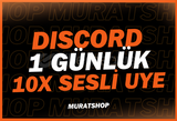 ⭐|ANLIK| 10X DİSCORD SESLİ ÜYE + 1 GÜNLÜK⭐