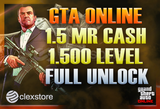 Anlık | 1.5 MR Cash + 1500 Level + FULL Unlock